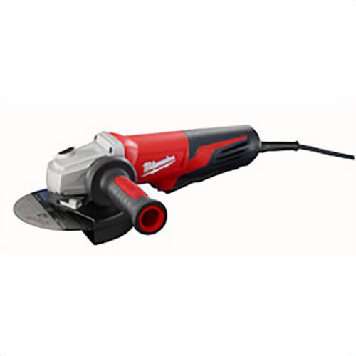 Milwaukee® 6161-31 Double Insulated Small Angle Grinder, 6 in dia Wheel, 5/8-11 Arbor/Shank, 120 VAC, Black/Red