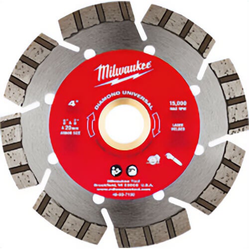 Milwaukee® 49-93-7125 15-Segment Universal Diamond Saw Blade, 9 in dia Blade, 5/8 in, 7/8 in Arbor/Shank, Wet/Dry Cutting