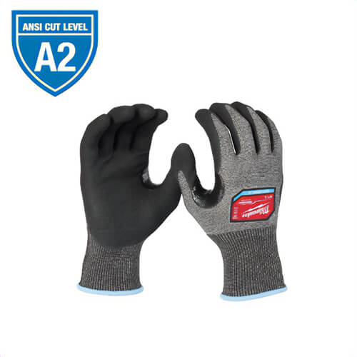 Milwaukee® 48-73-7124 Cut Level 2 High-Dexterity Nitrile Dipped Gloves, 2XL