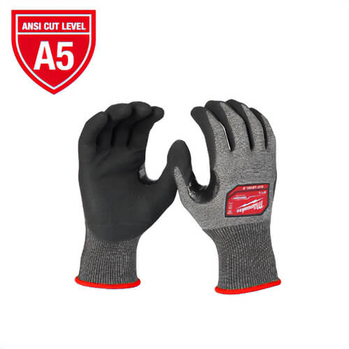 Milwaukee® 48-73-7154 Cut Level 5 High-Dexterity Nitrile Dipped Gloves, 2XL