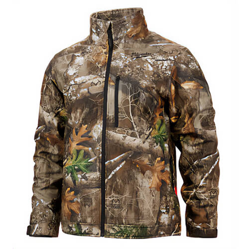 Milwaukee® 224C-21L M12™ Heated Quietshell™ Jacket with M12™ Battery, Charger and Cord, Wind and Water Resistant, Camouflage, L