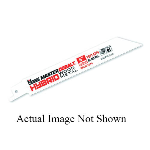 M.K. Morse® Master Cobalt® RB121014T50 Reciprocating Saw Blade, 12 in L x 3/4 in W, 10/14 TPI, Bi-Metal Body