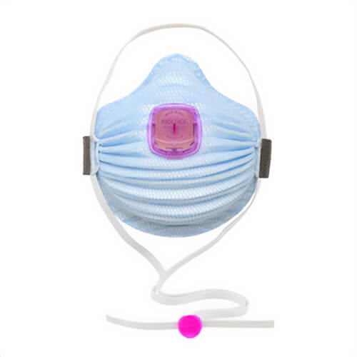 Moldex® 4400P100 AirWave® P100 Disposable Respirator with Smartstrap Ventex Valve and Full Flange, Size Medium