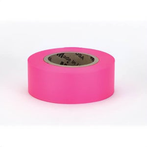 Mutual 16001-175-1875 Ultra Glo Flagging Surveyor Tape, Pink, 1-3/6 in W x 150 ft L