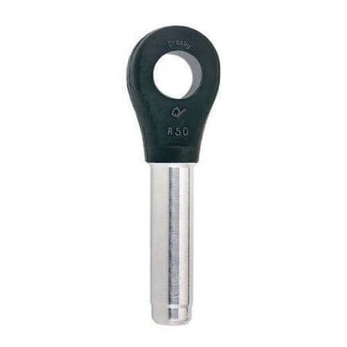 National 1042589 S-502 Closed Swage Socket, 2 in Cable, 3.88 in ID Eye, 3.56 in After Swage, Carbon Steel