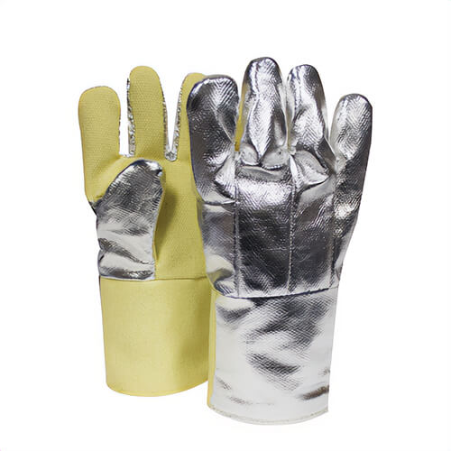 National Safety Apparel® G64TCSR0114 Gloves, Regular, ANSI Heat Level: 5, Thermobest™, Yellow, Wool Lining, Aluminized Coating, Large