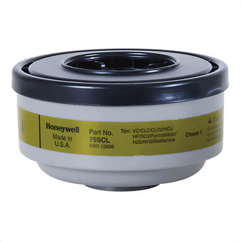 North® By Honeywell 75SCL N Series Multi-Contaminant Respirator Cartridge, Use with 5500, RU8500 and 7700 Series Half Mask Respirators, Olive