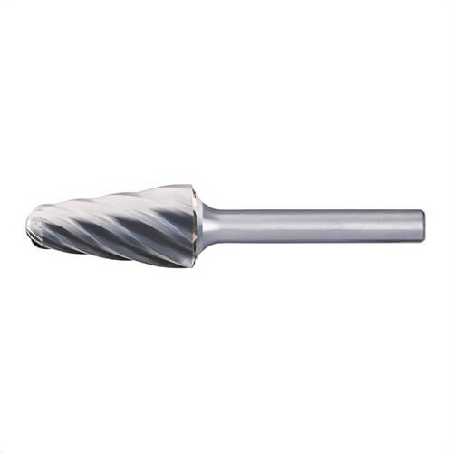 Pferd 25185 High Performance Line Premium Grade Carbide Burr, Radius End, Taper Radius (Shape SL) Head, 5/8 in dia Head