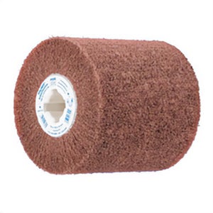 Pferd 43104 Polinox® Non-Woven Finishing Drum, 4 in dia, 4 in W Face, 180 Grit, Fine Grade, Aluminum Oxide Abrasive