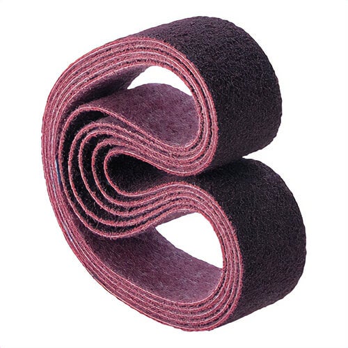 Pferd 43557 PoliVlies® Heavy Duty Surface Conditioning Non-Woven Abrasive Belt, 1/2 in W x 18 in L, Medium Grade, Reddish Brown