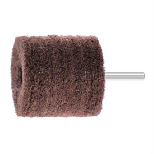 Pferd 46215 Polinox® Mounted Non-Woven Flap Wheel, 2-3/8 in dia Wheel, 2 in W Face, 1/4 in dia Shank, 280 grit, Very Fine Grade