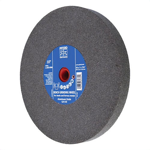 Pferd 61771 Universal Line PS-Forte Flat Bench and Pedestal Grinding Wheel, 10 in dia x 1 in thick