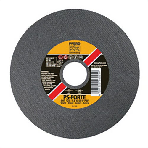 Pferd 69317 Universal Line PS-Forte Flat Cut-Off Wheel, 3 in dia x 1/8 in thick, 3/8 in Center Hole, 36 Grit