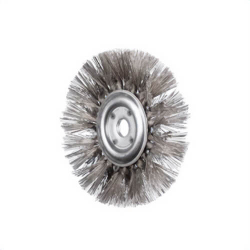 Pferd M-BRAD® 84354 Wheel Brush, 7-1/2 in dia Brush, 0.02 in dia Standard Twist Knot Filament/Wire, 1-1/4 in Arbor Hole