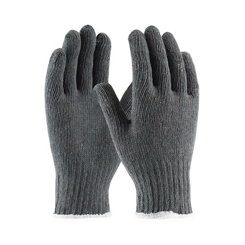 PIP® 35-C500/L Medium Weight General Purpose Gloves, Full Finger/Seamless Style, L, Cotton/Polyester Palm, 7 ga 65% Cotton/35% Polyester, Gray