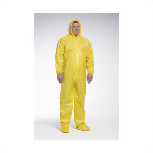 PIP® 3679B/3XL 3679B Posi-Wear® UB Plus™ Ultimate Barrier Disposable Coverall with Elastic Ankle, 3 XL, Yellow, 31-1/2 in Chest