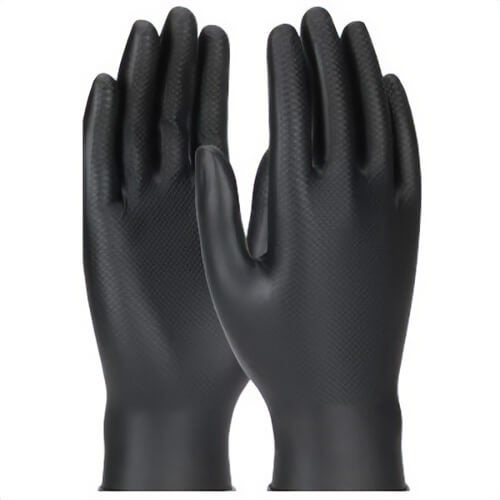 PIP® 67-246 Ambi-Dex® Grippaz® Chemical Resistant Glove, Powder Free, Puncture Resistant, 9-1/2 in Length, Black