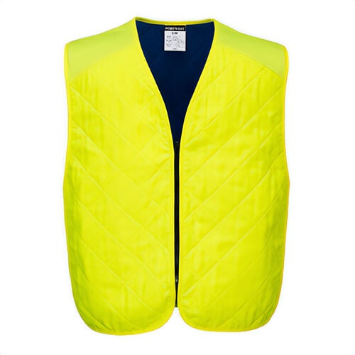 Portwest CV09YERXX/3X Cooling Evaporative Vest Lightweight, Mesh Fabric, Up to 8 hr Cooling, Moisture Wicking, Yellow, 2XL/3XL