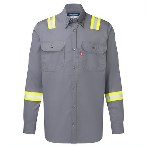 Portwest FR706NARXXXL Bizflame® 88/12 Flame Resistant Taped Shirt, Navy, 3XL