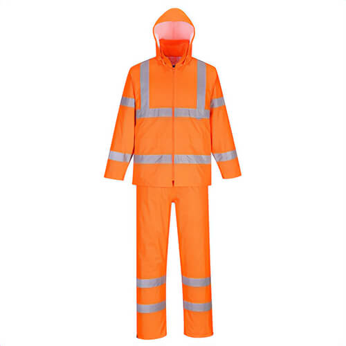 Portwest H448YERXXXL Hi-Viz Packaway Rainsuit, Waterproof, Sealed Seams, Inner Elasticized Cuffs, Adjustable CordYellow, 3XL