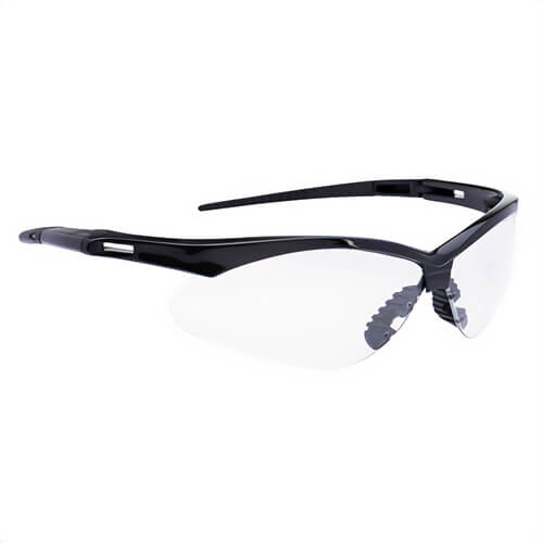 Portwest PW27SKR Flex Safety Glasses, Lightweight, Wrap-Around Design, Anti-Fog, Anti-Scratch, 99% UV Protection, One Size, Smoke