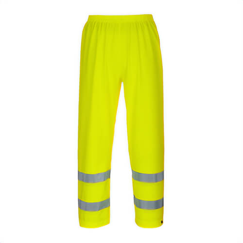 Portwest S493YERXXXL Sealtex® Ultra Hi-Viz Rain Pants, Waterproof, Windproof, Reflective Tape, 40+ UPF Fabric Rating, Yellow, 3XL