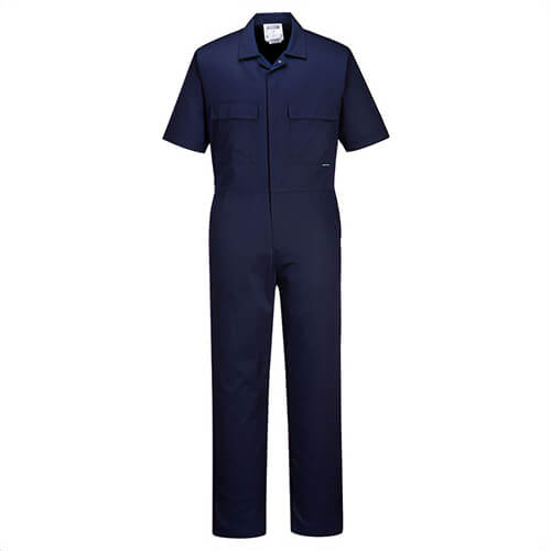 Portwest S996NARXXXL Short Sleeve Coverall, 6 Pockets, 40+ UPF Rated Fabric, Navy, 3XL