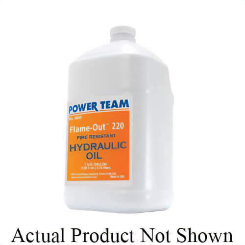 Power Team® 9640 Flame-Out® Hydraulic Oil, Petroleum Odor/Scent, Amber/Transparent, Liquid Form, 2.5 gal Can