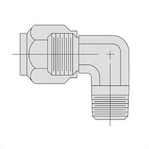Power Team® 9693 Elbow, 3/8 in Nominal, Tube x Male NPTF End Style, Steel, 90°