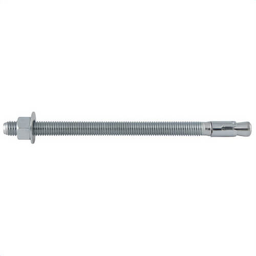 DeWALT® Power-Stud®+ Powers® 7439SD1-PWR Expansion Wedge Anchor, 5/8 in dia, 10 in OAL, 8 in L Thread, Carbon Steel, Zinc Plated