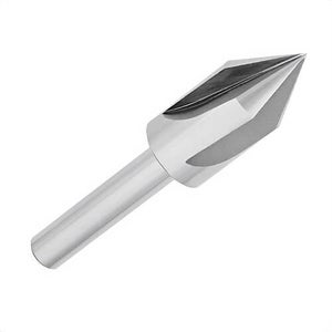 Qualtech DEWCSK1-120 Center Reamer Countersink, 1/2 in dia Shank, 3 Flutes, 120° Included, 1 in dia Min Cutting, HSS