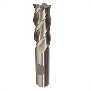 Qualtech DWC24MM-4FSE Non-Center Cutting Single End Square End Mill, 24 mm dia Cutter, 2 in Length of Cut, 4 Flutes