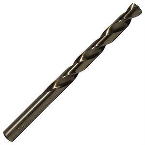 Qualtech DWDCO17/64 Economy Heavy Duty Jobber Length Drill Bit, 17/64 in Drill - Fraction, 0.2656 in Drill - Decimal Inch, 135° Point, Cobalt, Gold