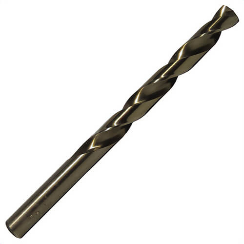 Qualtech DWDCO9/32 Economy Heavy Duty Jobber Length Drill Bit, 9/32 in Drill - Fraction, 0.2812 in Drill - Decimal Inch, 135°  Point, Cobalt, Gold
