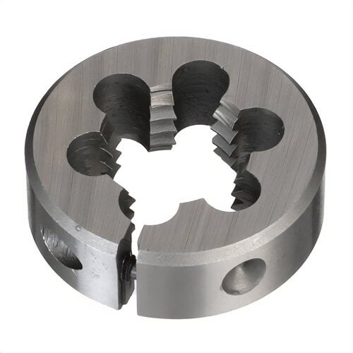 Qualtech DWTSMR112-20X1.75 Adjustable Round Die, M20x1.75 Thread, 1-1/2 in OD Die, HSS