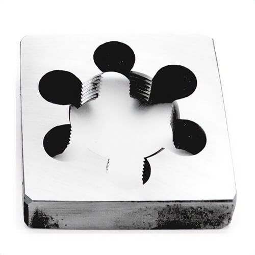 Qualtech DWTSQNPT12X2 Square Pipe Die, 1/2 x 2 in NPT Thread, Carbon Steel