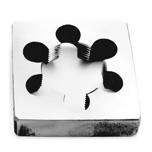 Qualtech DWTSQNPT2X4 Square Pipe Die, 2 x 4 in NPT Thread, Carbon Steel