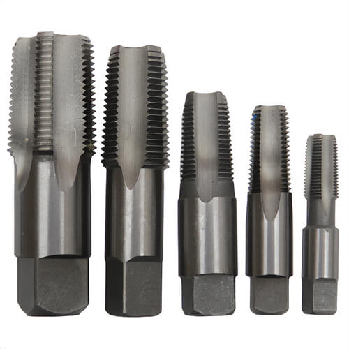 Qualtech POUCSNPT5 Pipe Tap Set, Right Hand Cutting, Taper Chamfer