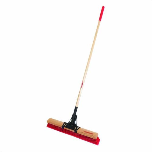 Razor-Back® BR24MU16 Super Socket Multi-Surface Push Broom, 66 in OAL, 24 in W Sweep Face, Poly Bristle
