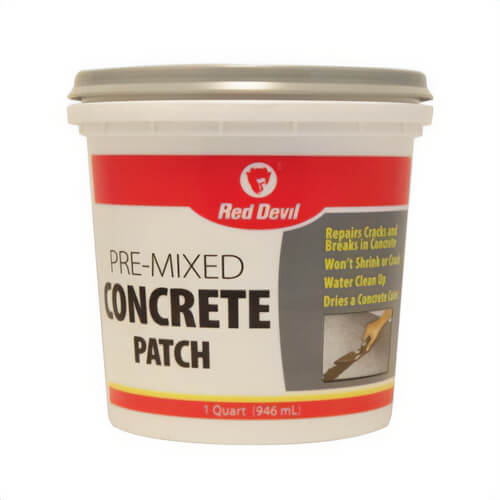 Red Devil® 0644 Pre-Mixed Concrete Patch, 1 qt Tub, Gray, >200°F Flash