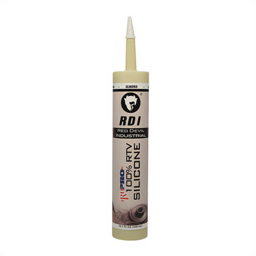 Red Devil® 08162I RD PRO® Industrial Grade RTV Silicone Sealant, 10.1 oz Cartridge, Almond, Proprietary Siloxane Blend Base