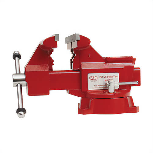 Reed 26 1/2 C Utility Workshop Vise, 6 in Jaw Opening, 6-1/2 in Jaw Width, Hardened Steel Jaw, 3-3/8 in Throat Depth