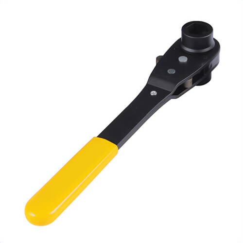 Reed LVHM2275 Thru-Bolt™ Value Line Dual Socket Ratchet Wrench, Yellow, Metric/Imperial, 3/4 and 7/8 in, 19 and 22 mm sockets