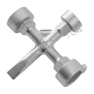 Reed MKH10820 Meter Curb Box Key, 5 in OAL, For Use with Mueller® 2 Large and 1 Standard Pentagon