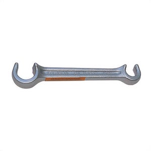 Reed VW10 Valve Wheel Wrench, 11/16 in and 1 in Wrench Opening, Double End Wrench, 10 in OAL, Forged Steel