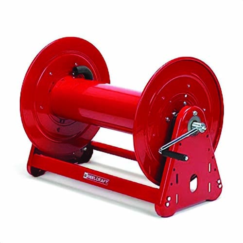 Reelcraft® CA30118 L Storage Reel, 11 ga Steel Upright, 16 ga Steel Reel, 18 ft wide Spool, Hand Crank Rewind
