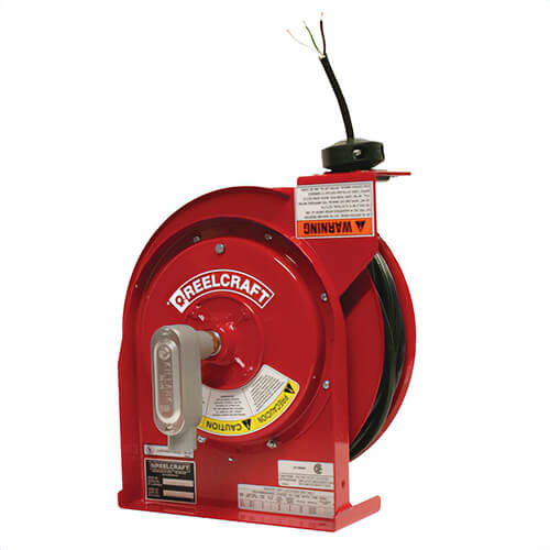 Reelcraft® L 4545 123 x L 4000 Power Cord Reel with SJEOOW Cord, 125 VAC, 20 A, 45 ft L Cord, 12 AWG Conductor