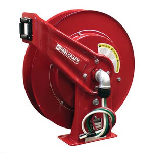 Reelcraft® L 7000 L 7000 Heavy Duty Spring Drive Power Cord Reel, 220 VAC, 45 A, 35 ft L Cord, 6 AWG Conductor