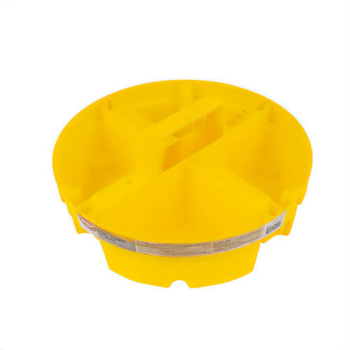 Bucket Boss® 15051 Bucket Stacker Small Parts Organizer, 4 Compartments, for 5 gal Bucket, 10.25 in D x 4.5 in H, Plastic, Yellow