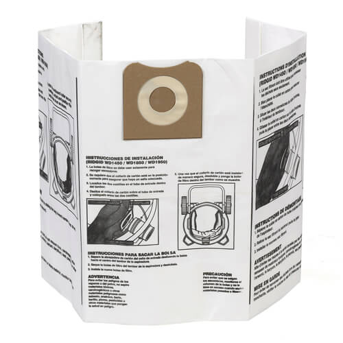 Ridgid® 23743 Dust Bag Filter, for Use with 12 to 16 gal Wet and Dry Vacuum